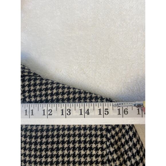 J. crew Women Schoolboy houndstooth Wool Black blazer jacket, Elbow Patch Sz 10 - Picture 10 of 16